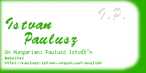 istvan paulusz business card